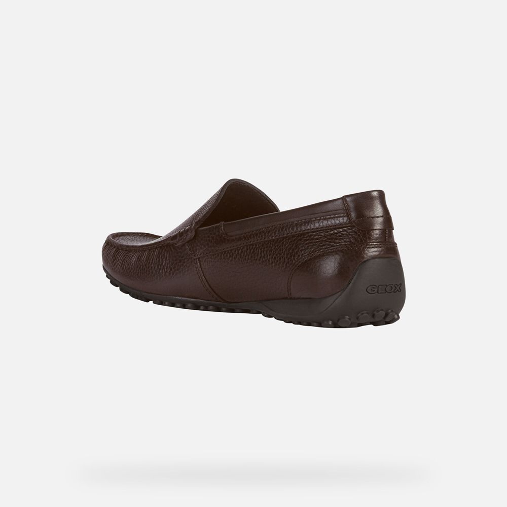 Geox Erkek Loafers Koyu Kahverengi - Snake - LKW-495781